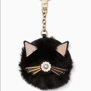 Kate Spade Cat Pouf Keychain
